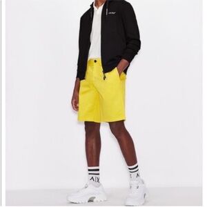 A|X Armani Exchange Men's Regular-Fit Stretch Bermuda Shorts